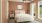 bed and large windows